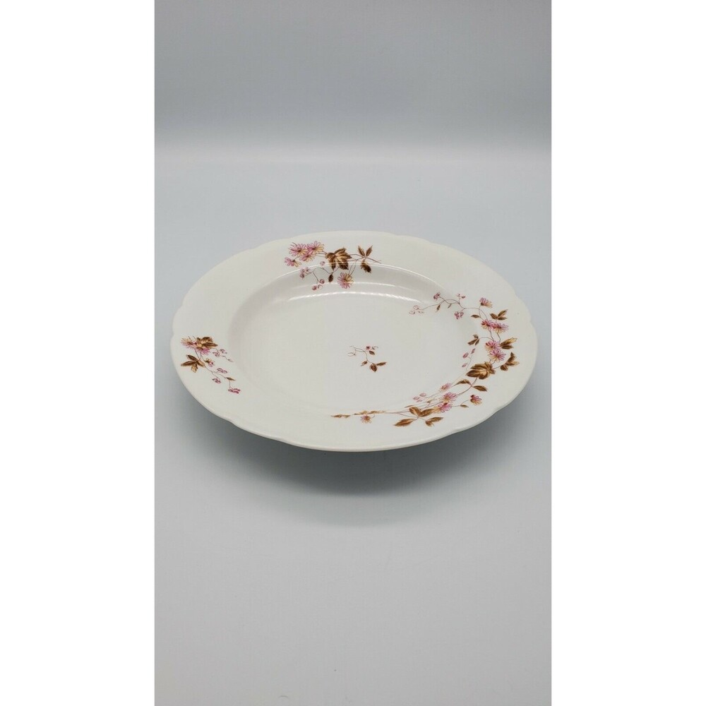 Leonard Vienna Austria Bowl Pink Green Yellow Daisy Floral Scalloped